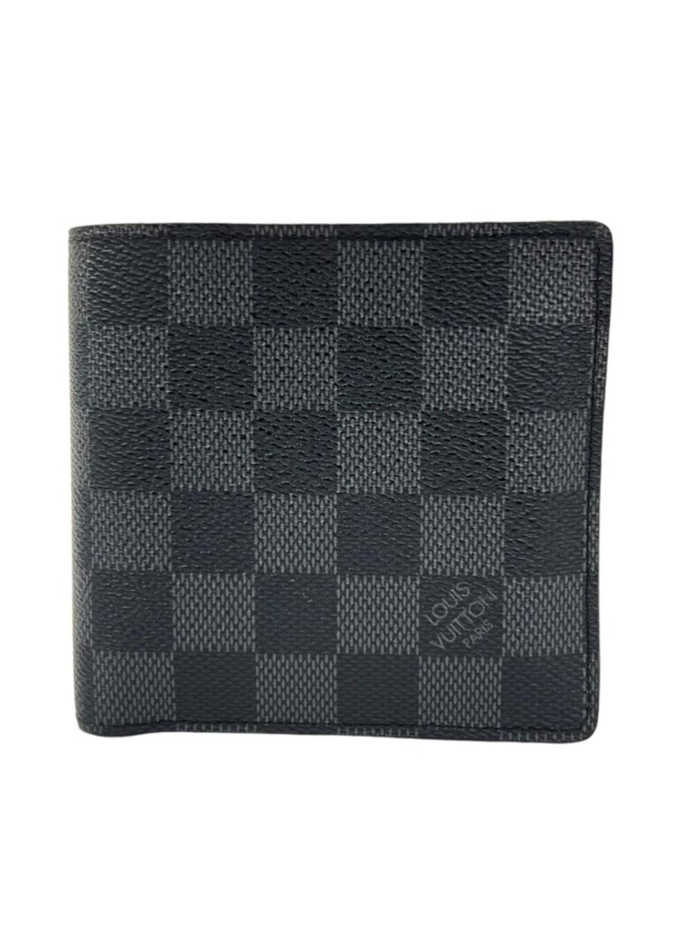 Louis Vuitton Portefeuille Marco Damier Graphite Leather Dark Gray Black Bifold